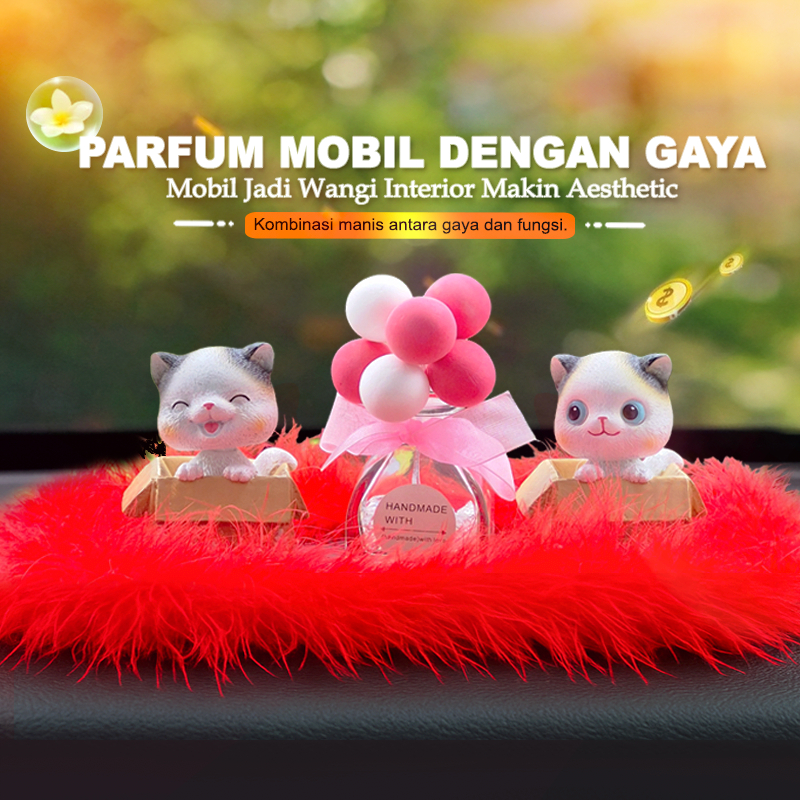 GROSIR HOSELA Pajangan Mobil Kucing Lucu Unik Pajangan Dashboard Mobil Aksesoris Interior Mobil