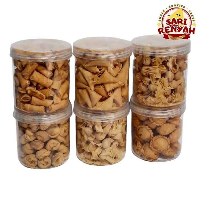 Aneka Kue Kering Sarikaya Toples / Sumpia Samosa Pastel Udang Ekado Pangsit Ayam Sigeulis - Sari Ren