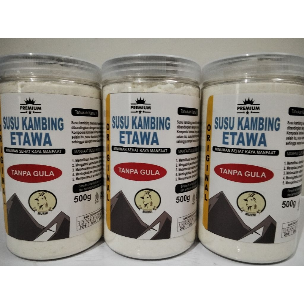 SUSU KAMBING ETAWA BUBUK TANPA GULA
