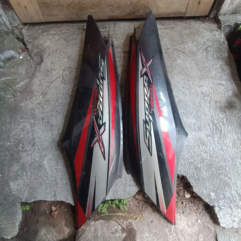 cover bodi body belakang honda supra x 125 helm in original copotan