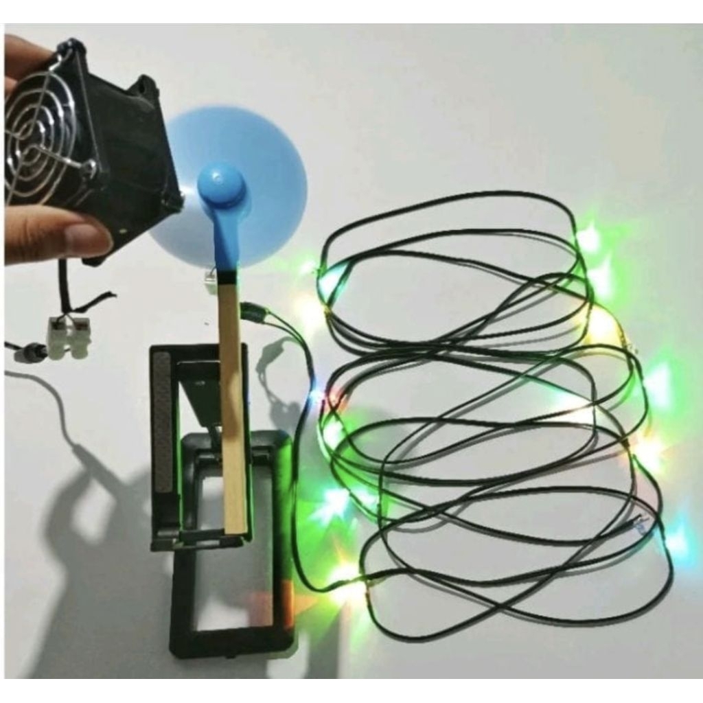 lampu Dinamo layangan 5 hpl full set udah sama kipas dinamo dan lampu layang layang lampu layangan g