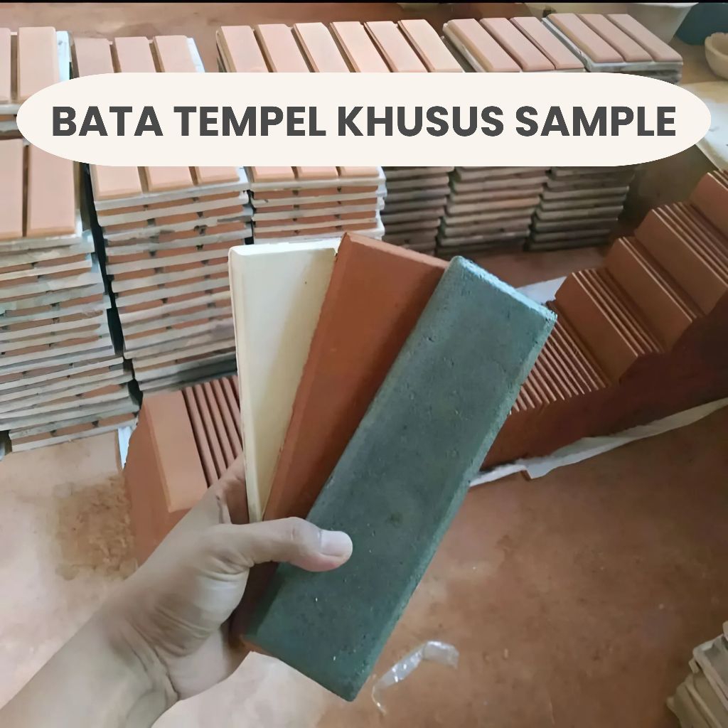 Bata Tempel Beton – premium Warna Abu / Merah / Putih
