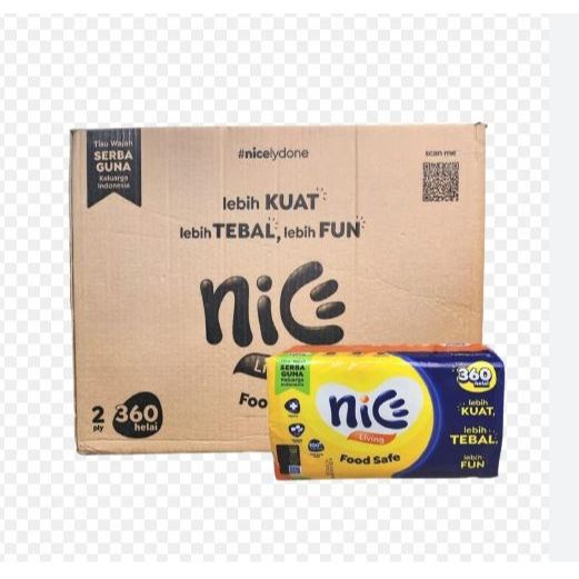 ( 1 KARTON isi 60 pcs ) Tisu NICE Facial 180 sheet  / 360 helai