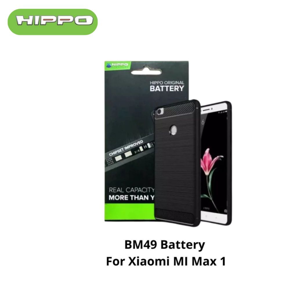 Hippo Baterai Baterry 100% ORI Baterai Redmi Mi Max 1 4800Mah BM49 Original Batere Premium Batu Batr