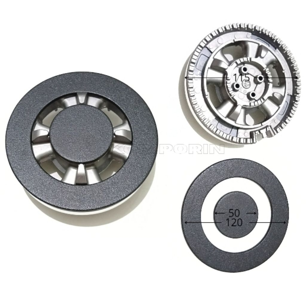 Burner Set Kompor Gas Tanam RINNAI RB-713N(GB) RB-72SV(GB) RB-712N(GB)