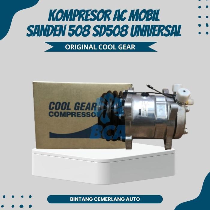 KOMPRESOR AC MOBIL SANDEN 508 SD508 UNIVERSAL COOL GEAR ASLI