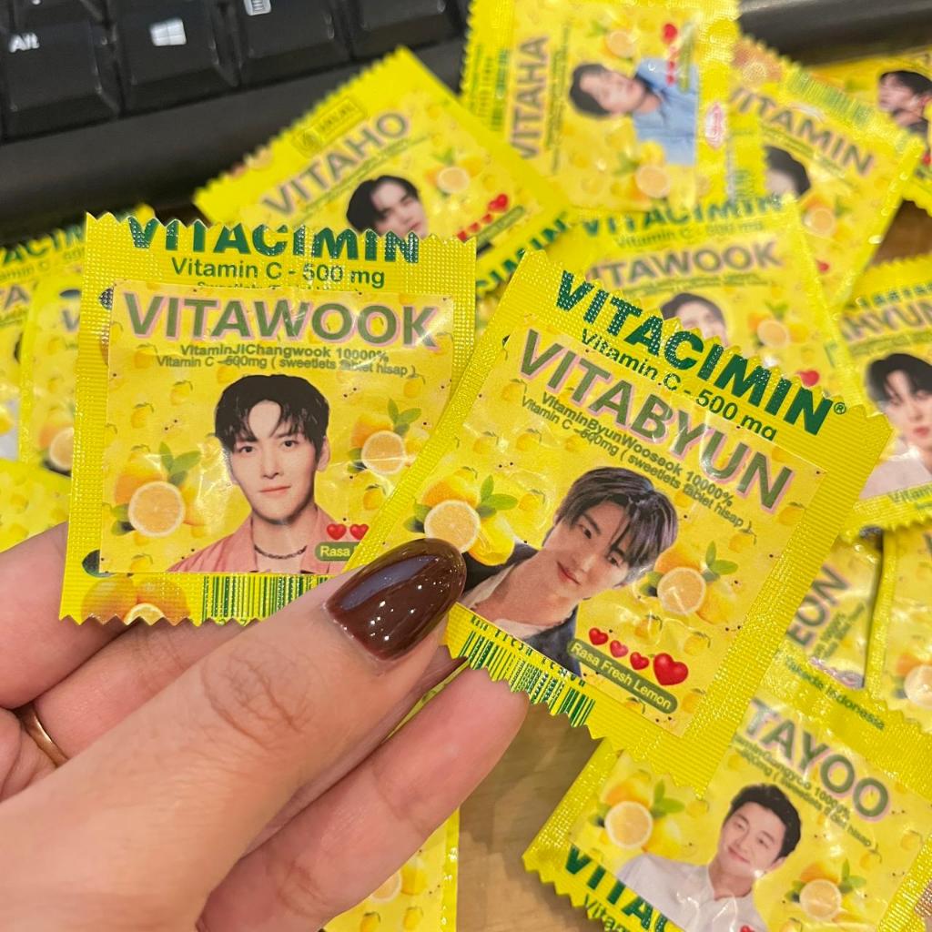 Sticker + Vitamin C Korean Drama Actor VitaKDrama Vitacimin Vicee Lemon Fanmade Kado Freebies