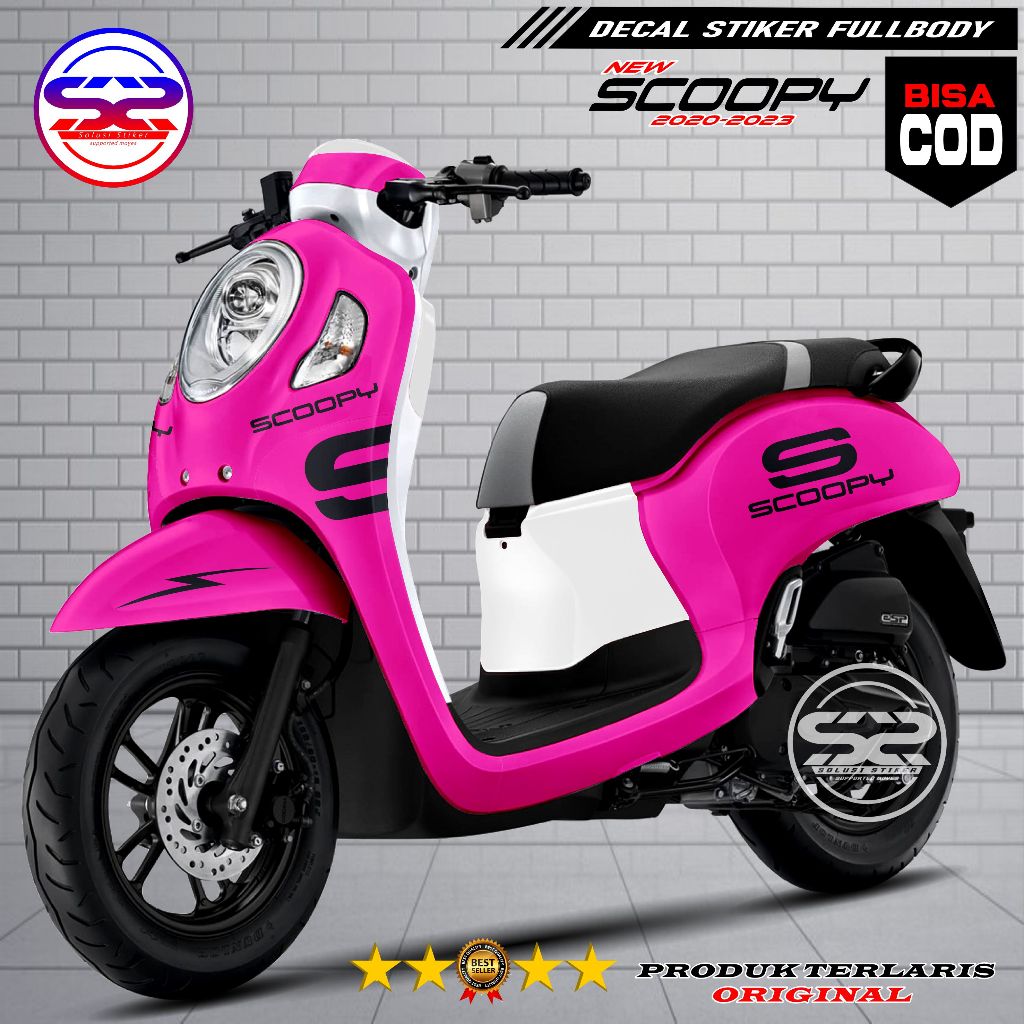 Sticker Decal Full Body Motor Scoopy New Fi 2020 2021 2022 2023 2024 Scoopy Tanpa  Variasi [Polosan]