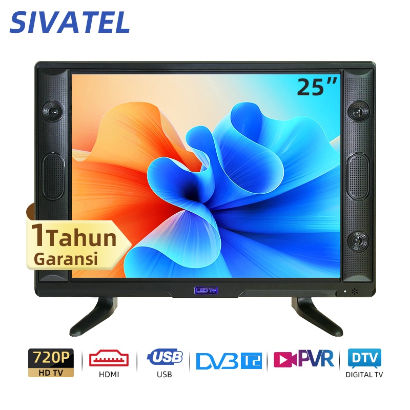 Sivatel TV LED Digital 25 Inch Digital TV Led Meriah TV HD Ready TV Digital 24/25 Inch Televisi Mura