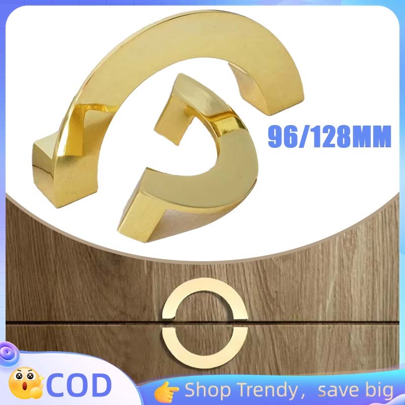 Gold Handle Lengkung Circular Pull Handle Laci Gold Knob Gagang Handle Pintu