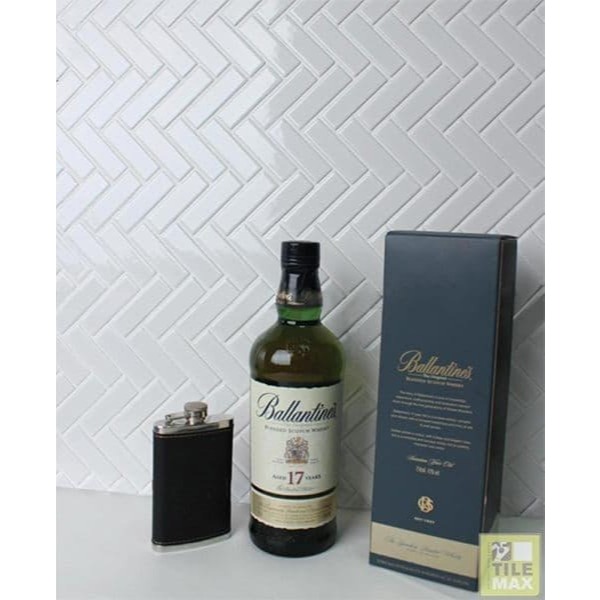 Mosaic Aesthetic Mosaic Putih Model ZigZag Mosaic Tile Mozza Herringbone Glossy White Mosaic Tile