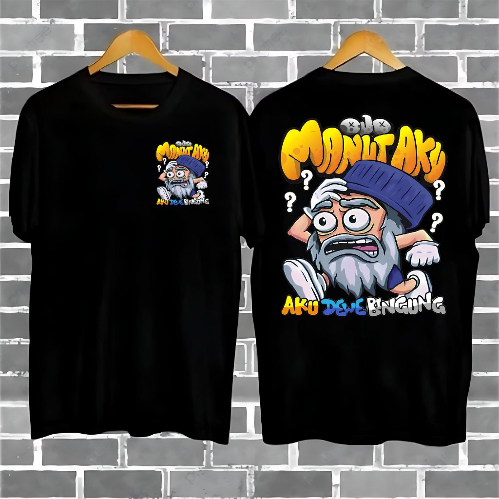 BAJU KAOS DISTRO OJO MANUT AKU DEWE BINGUNG / BAJU KATA KATA SINDIRAN LUCU /BAJU KAUS DEWASA LAKI LA