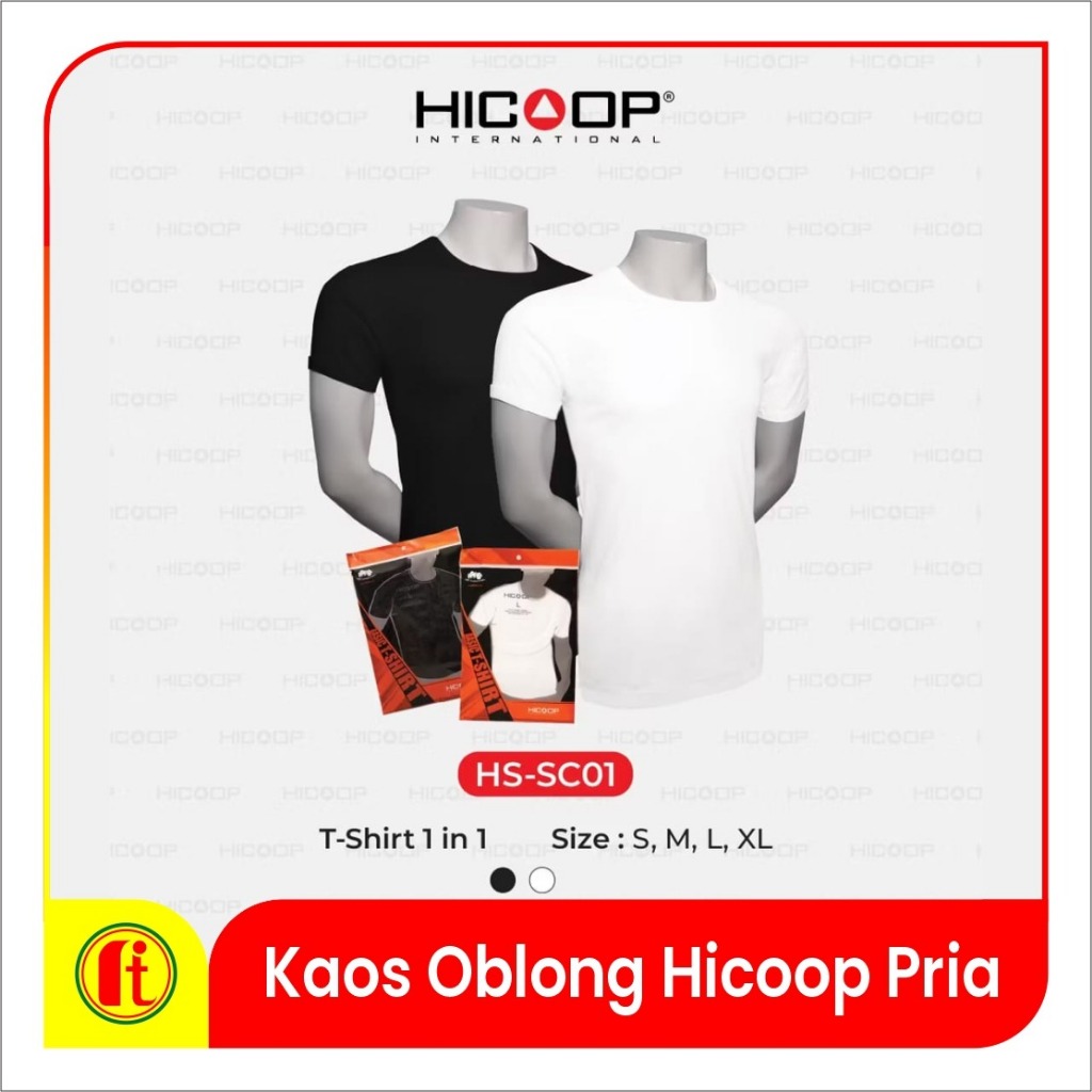 Kaos Oblong V-Neck Hicoop Pria Dewasa - RITA