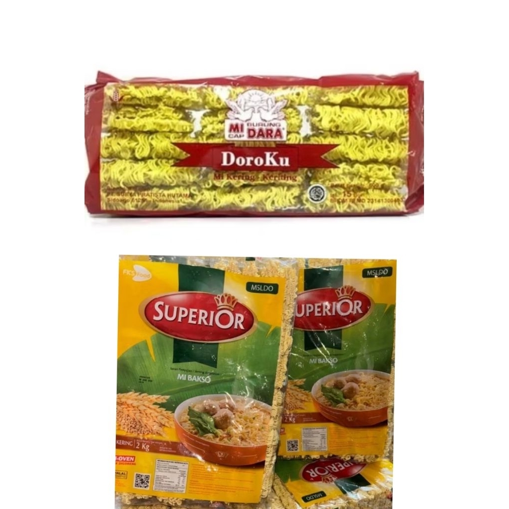 Doroku / Superior mie Keriting/Mie Bakso 600g