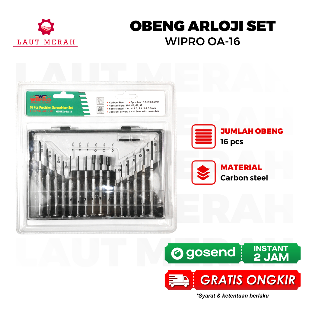 Obeng Jam / Obeng Arloji /Obeng HP Set Wipro
