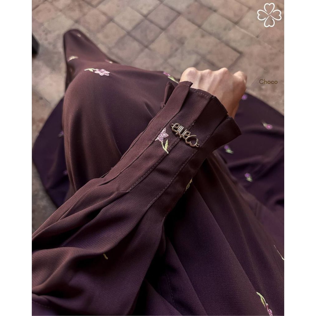 SETELAN GAMIS BORDIR TULIP FREE CADAR