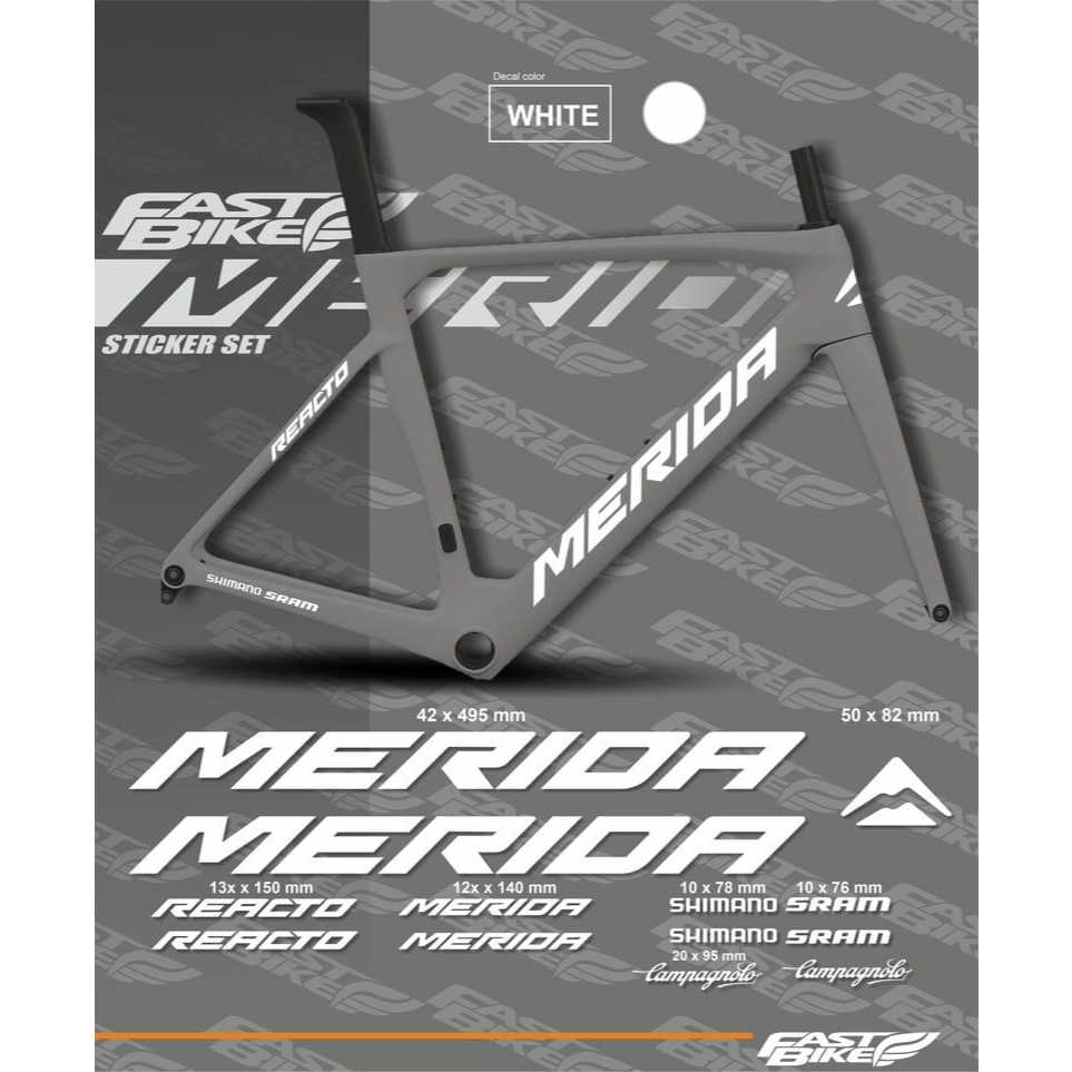 Sticker Sepeda Keren Stiker Cutting Sepeda Merida Reacto Tahan Air Free Custom