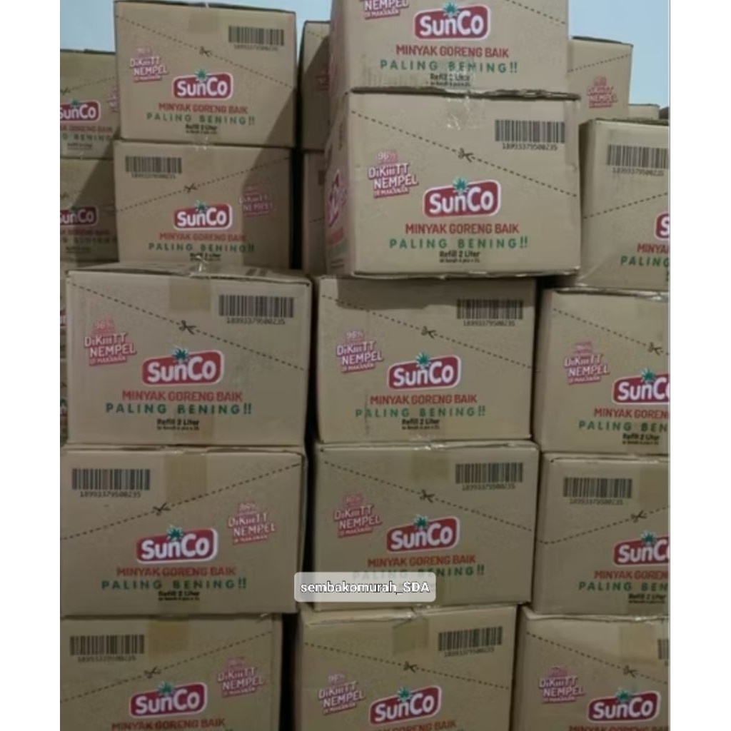 (pre order)1 kardus minyak goreng sunco refil 2liter harga grosir bisa COD