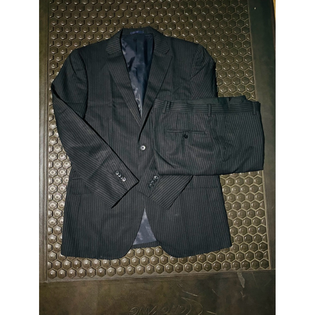 SETELAN BLAZER JAS CELANA 1 SET LUXURY ALBANTE UOMO MEWAH BRANDED HITAM SALUR