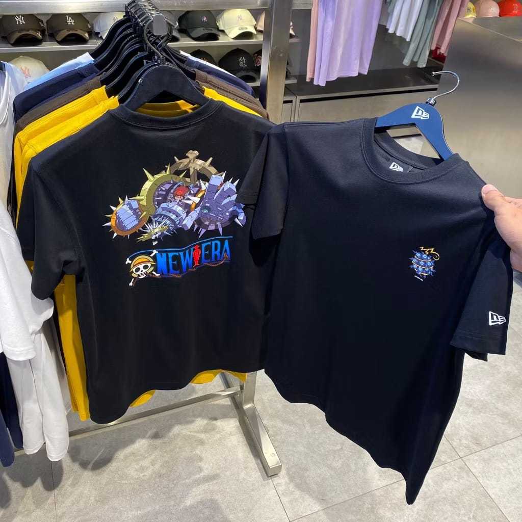 Free Ongkir - T-shirt New Era x One Piece Gear 5 The Fish Fish Fruit White Short