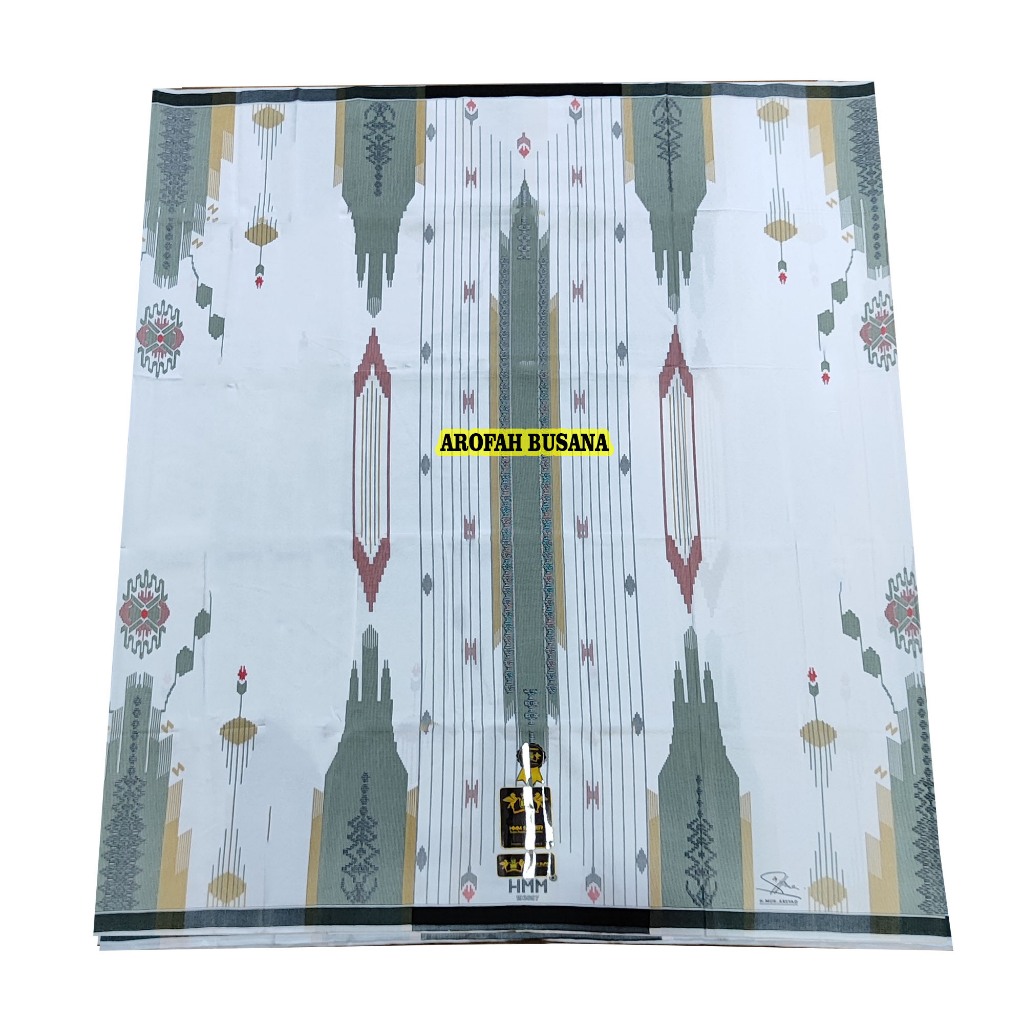 SARUNG HMM WARNA PUTIH PILIHAN / HMM PUTIH MOTIF GUNUNG / HMM DEWASA