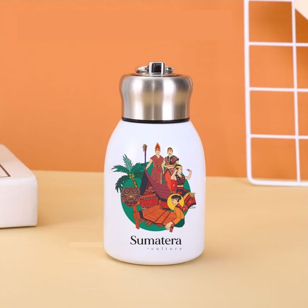 oleh oleh souvenir mug egg tumble termos mini sumatera utara medan lake toba danau toba batak murah 