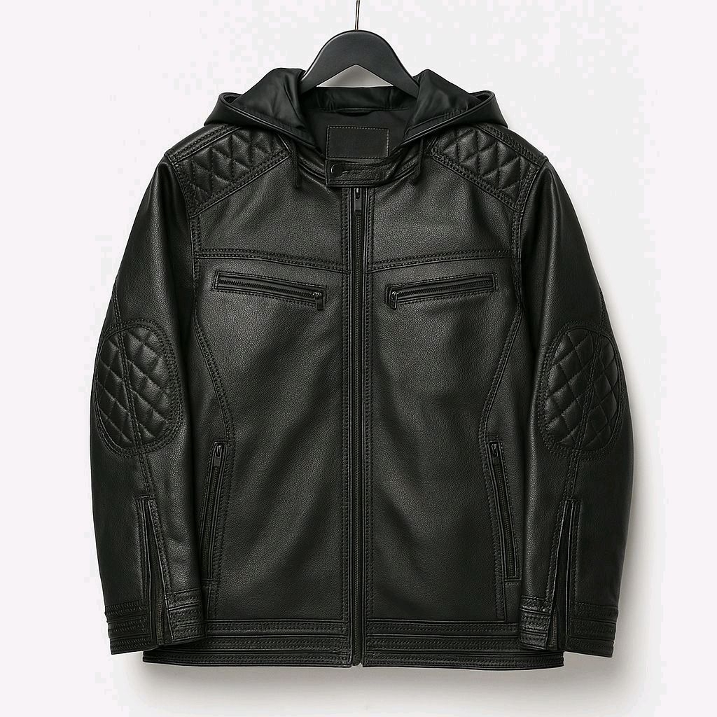 jaket kulit pria model sulam/rajut original buatan garut kulit domba