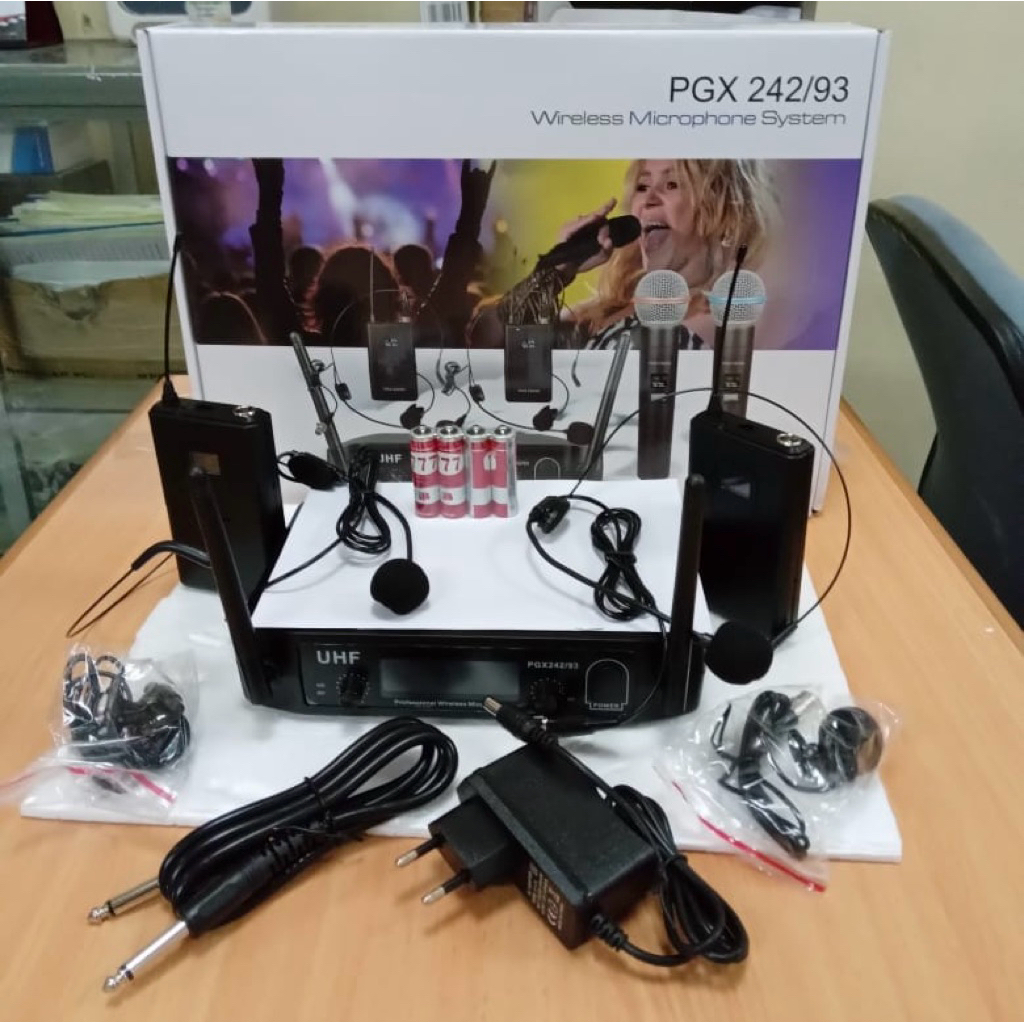 Mic wireless Pgx 242/93 shure 2 jepit 2 headset