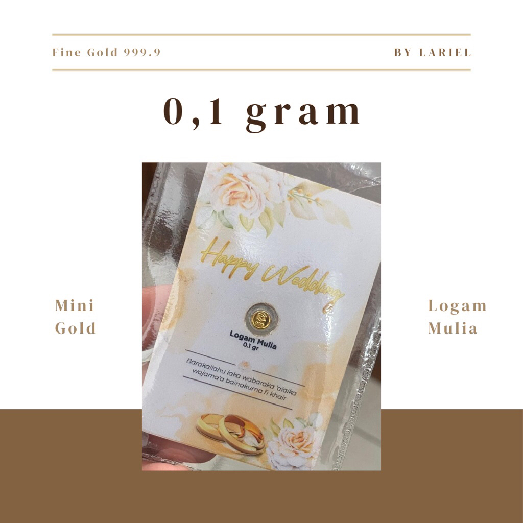 Emas Mini Gold Logam Mulia - 0,1 gram - 0,25 gram