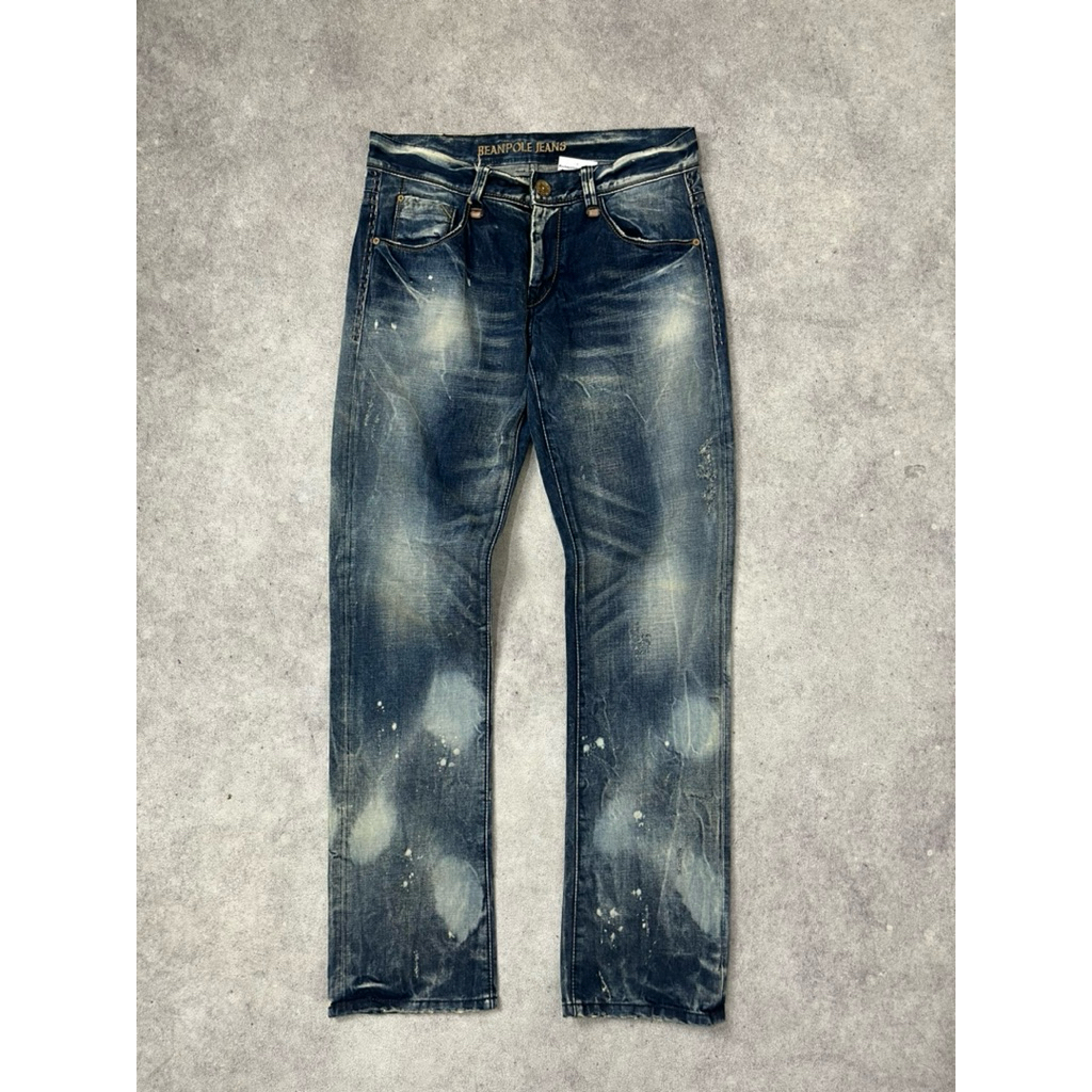 BEANPOLE distressed faded buckle back jeans