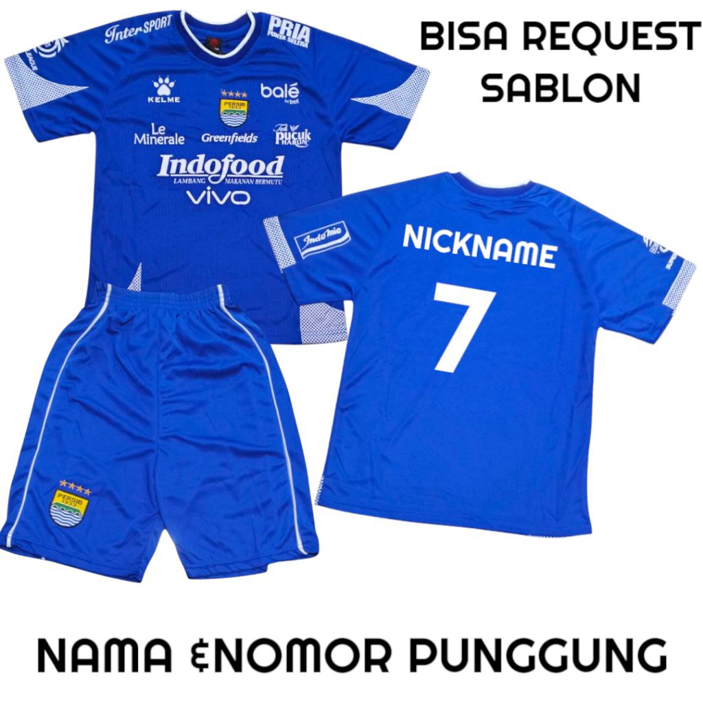 SETELAN JERSEY SEPAK BOLA ANAK-ANAK PERSIB BANDUNG/SETELAN JERSEY PERSIB