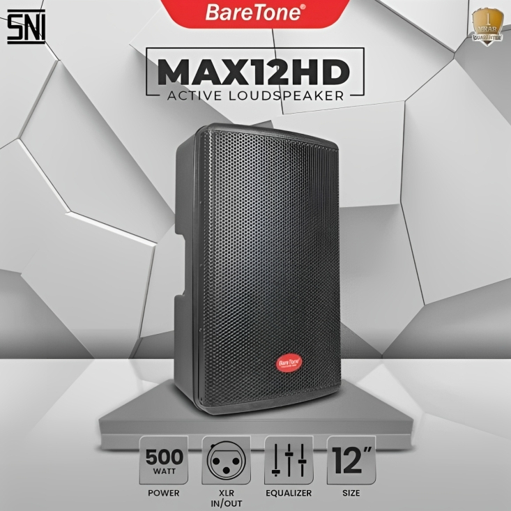 Speaker Aktif Portable Baretone 12 Inch MAX12HD/Speaker Karaoke Bluetooth Baretone 12" MAX 12 HD