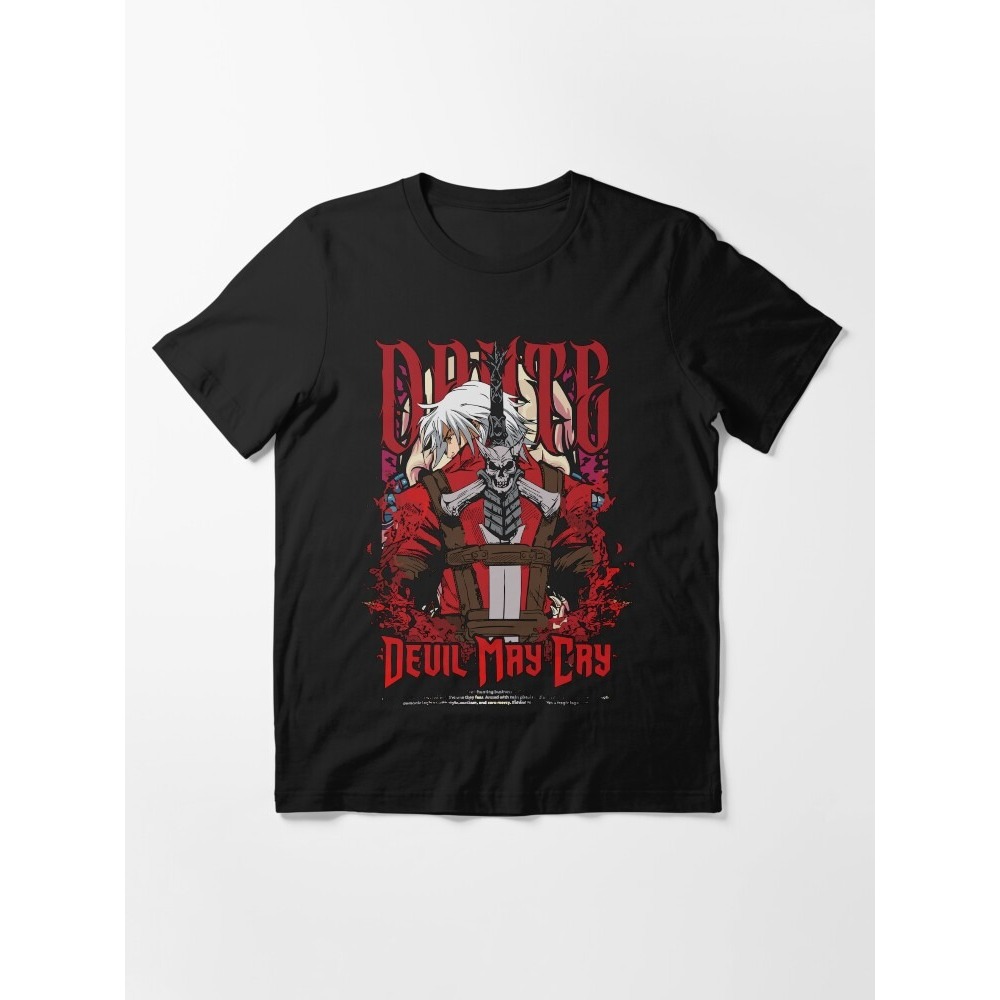 Kaos Cool Anime Devil May Cry Dante Inspired Manga Shirt Essential T-Shirt