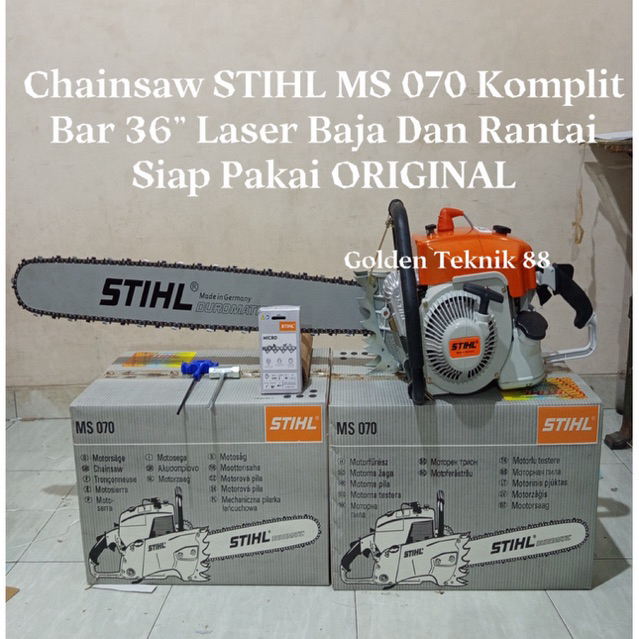TERMURAH  MESIN CHAINSAW  STIHL MS070 36" / Mesin Gergaji Kayu Chainsaw STIHL MS 070 36 Inch - Mesin