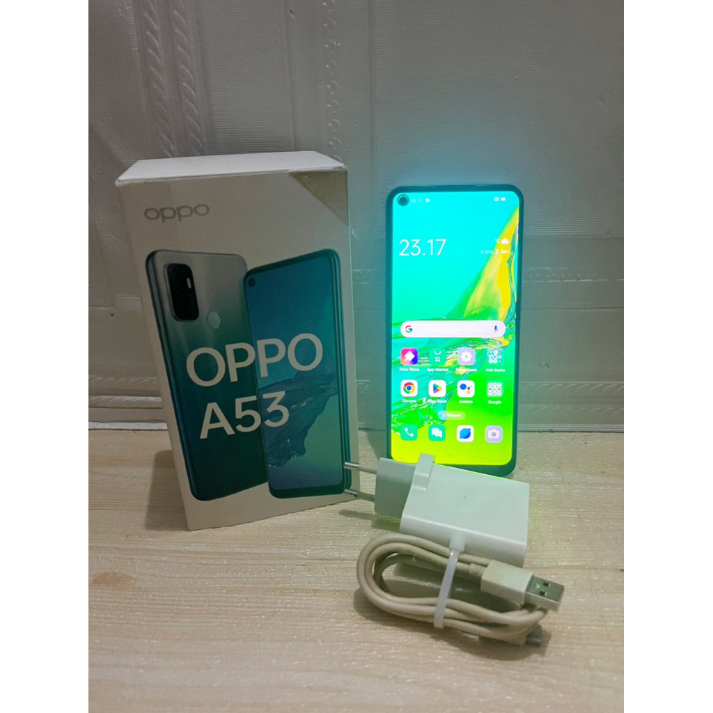 (SECOND) OPPO A53 4GB/128GB + KARTU SMARTFREN + BONUS CASING HP