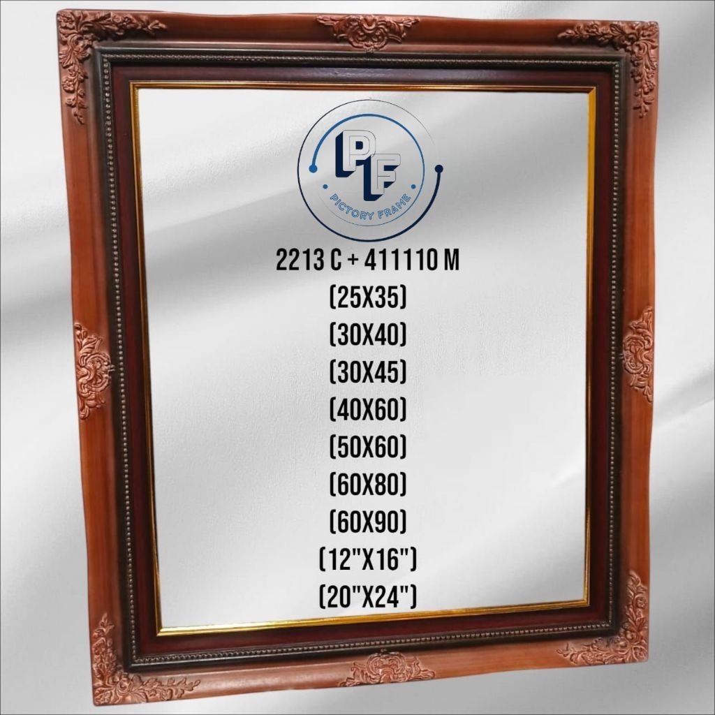 Bingkai Kembang Sudut Kayu (30X40)