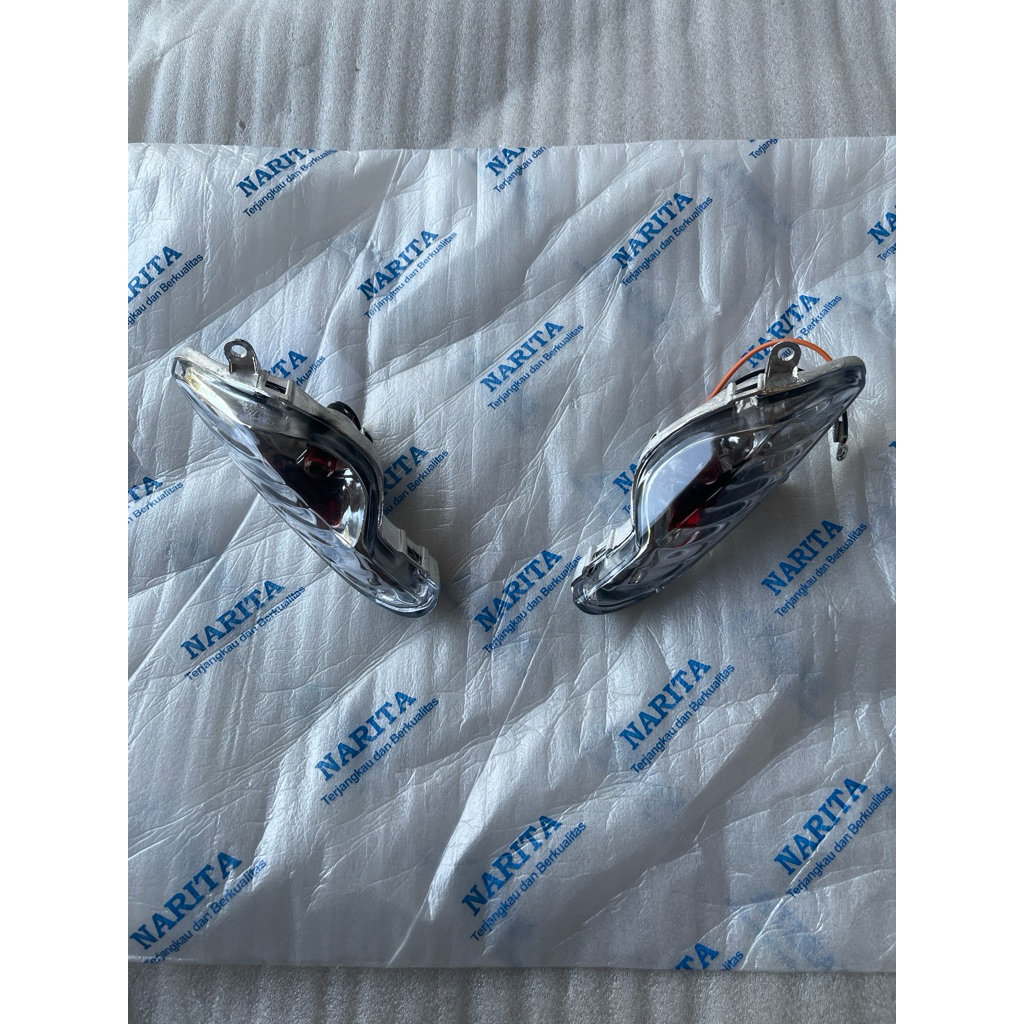 sein depan assy plus lampu motor Honda supra fit new