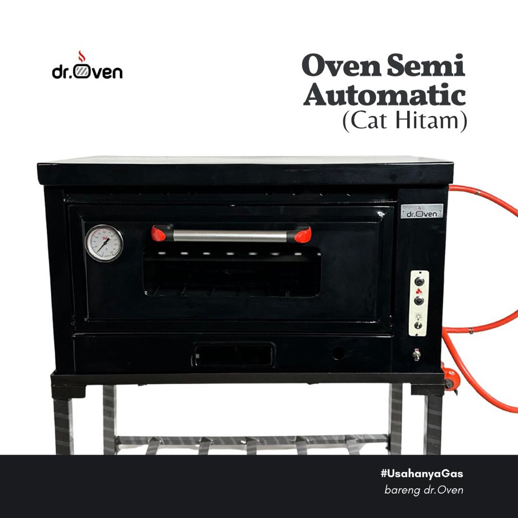 Oven Gas Semi Automatic dr. Oven Black type SA-8747 (kecil) | type SA-10868 (besar) | (TERMASUK ONGK