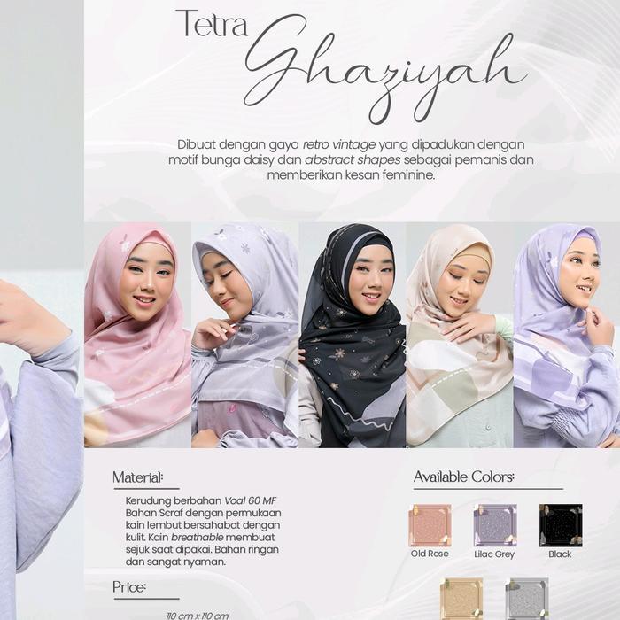 Rabbani  krd Tetra Ghaziyah AN3 Kerudung Jilbab Hijab Segiempat Motif Dewasa - Dluha RBN