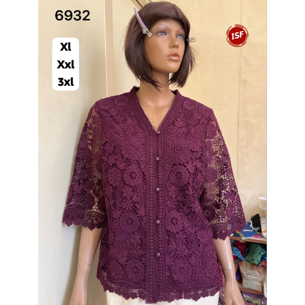 BLOUSE Brokat Cz/Atasan Brokat Elegan/Blouse Brokat Puring