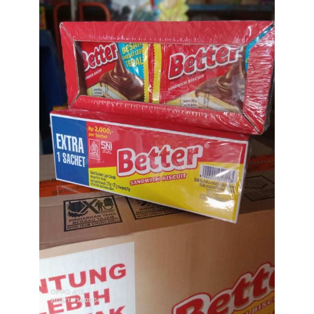 BETTER biscuit Sandwich coklat vanila 10+1