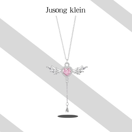 "Fashion Trend"Titanium steel necklace - trendy and stylish item. Diamond angel heart necklace for w