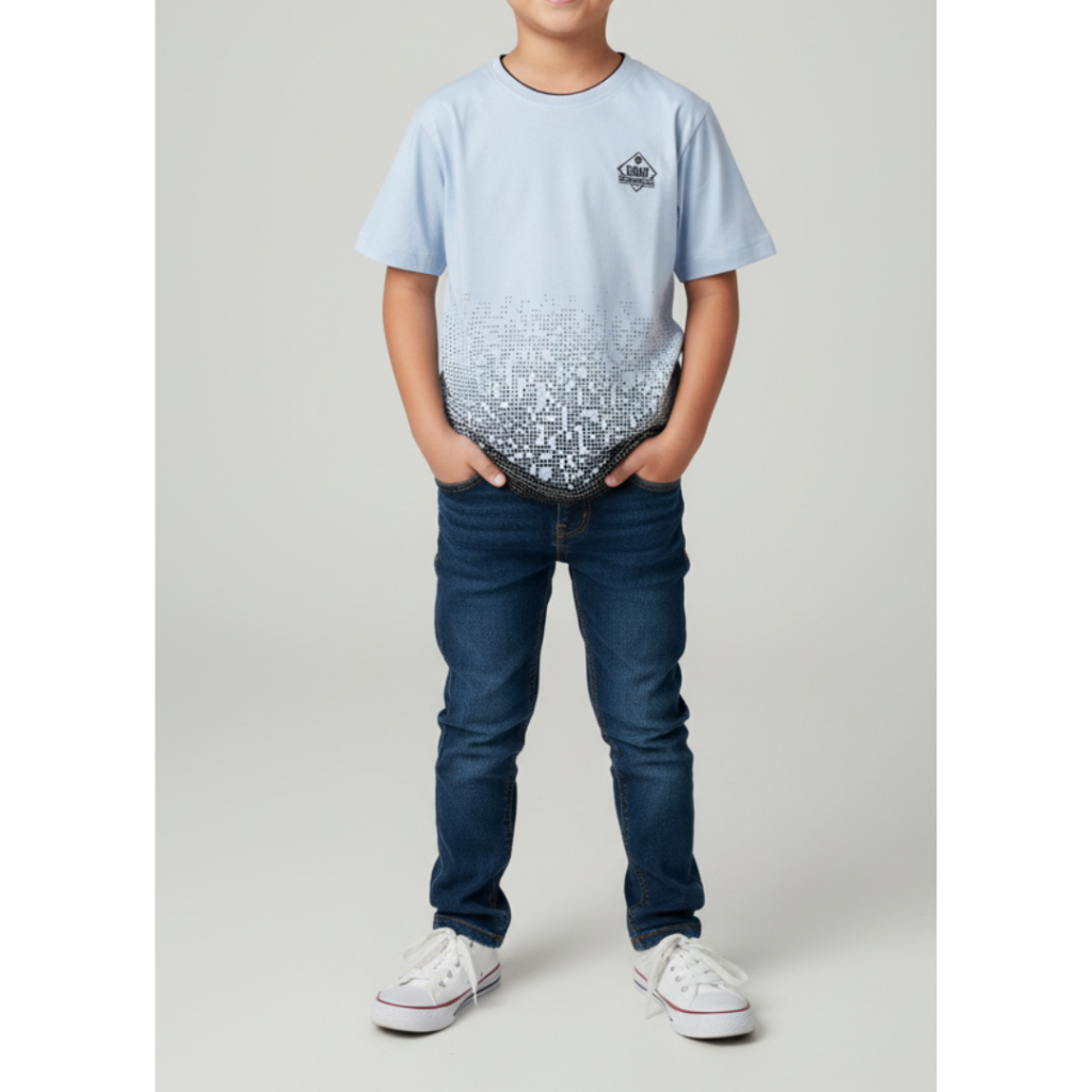 Remix Jeans Kaos Full Print | Kaos Anak Laki-Laki