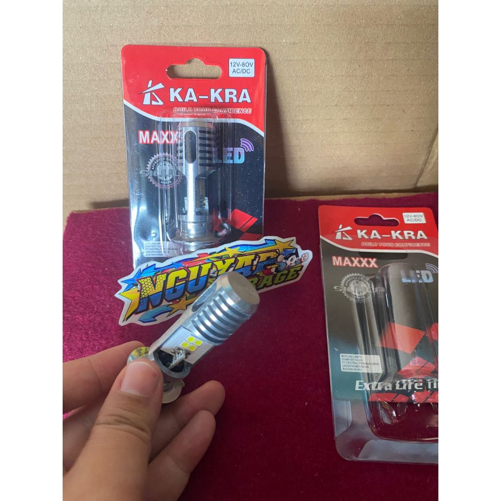 Lampu LED Motor Bebek Matic AC DC H6 2 Sisi Ka-kra Universal