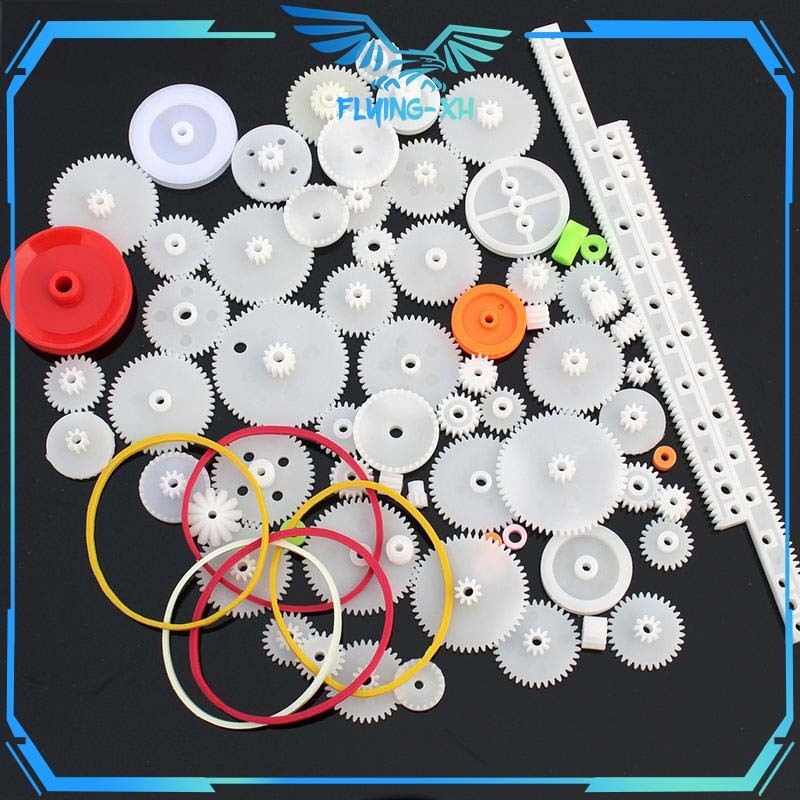 Roda Gigi Plastik 75pcs Mainan Gear Mainan Plastik DIY Gear Plastik Mainan Sparepart Mainan RC Toy R