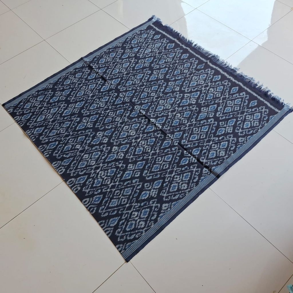 KAIN TENUN ETNIK NUSANTARA BIRU, KAIN TENUN BLANKET TRADISIONAL TROSO JEPARA TERBARU, KAIN BATIK TEN