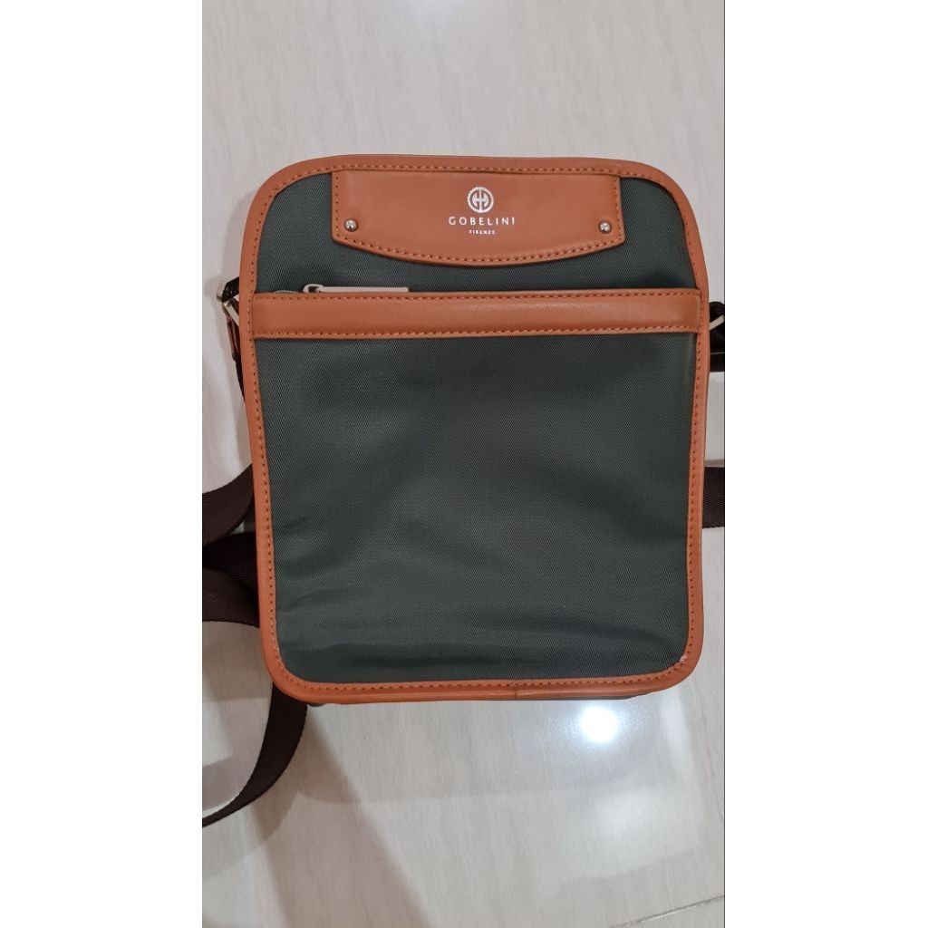 Tas Pria Sling Bag Gobelini Hijau