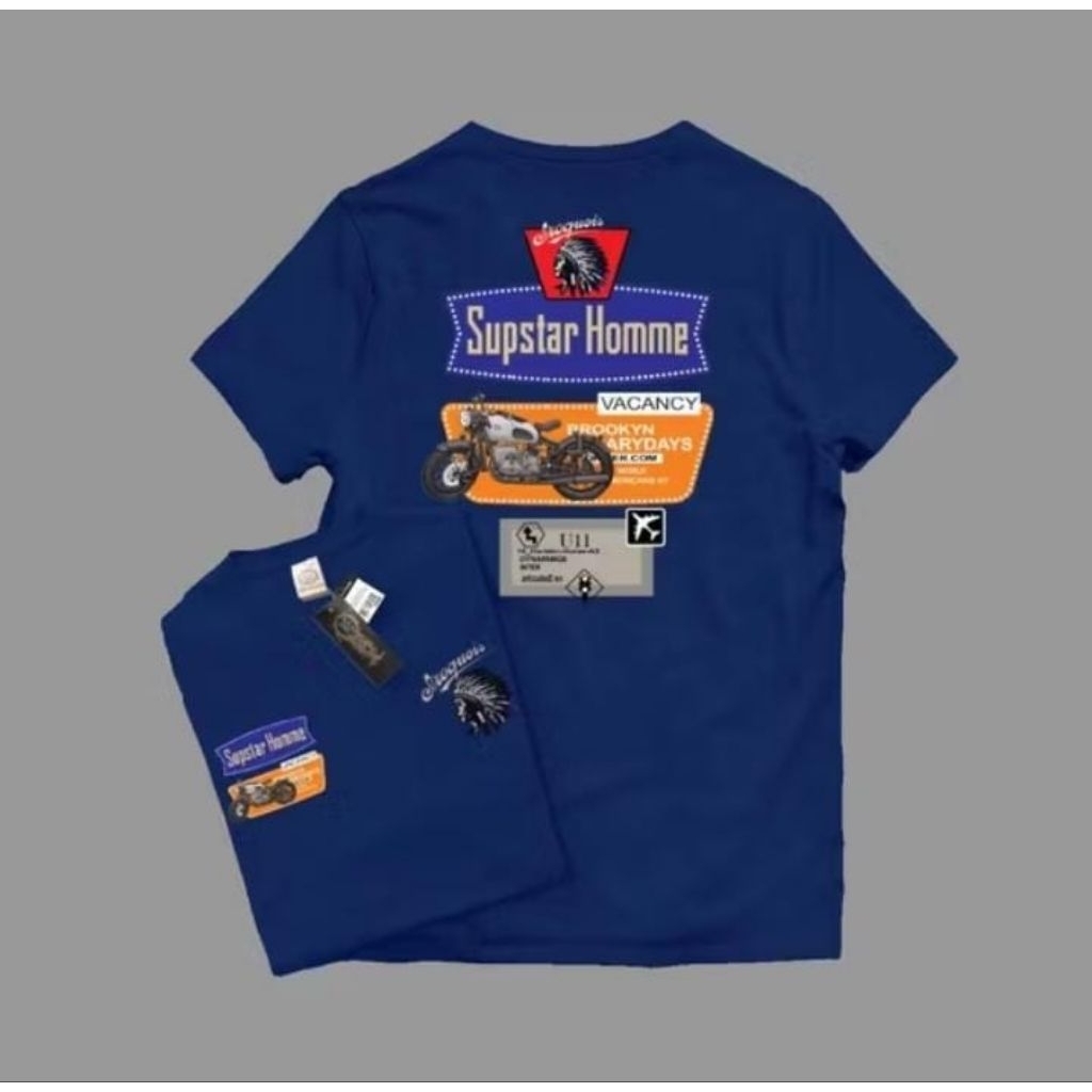 SUPRSTAR HOMME KAOS BAJU TERBARU SABLON DEPAN BELAKANG PRIA