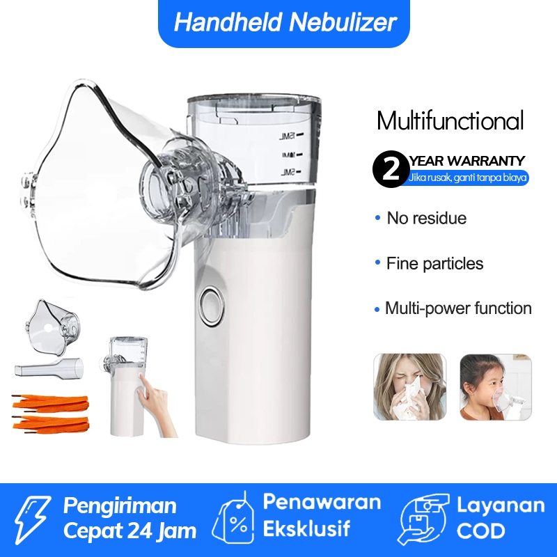 Nebulizer Portable Mini Alat Terapi Asma & Batuk Pilek.Nebulizer Portable Mesh Nebulizer Alat Terapi