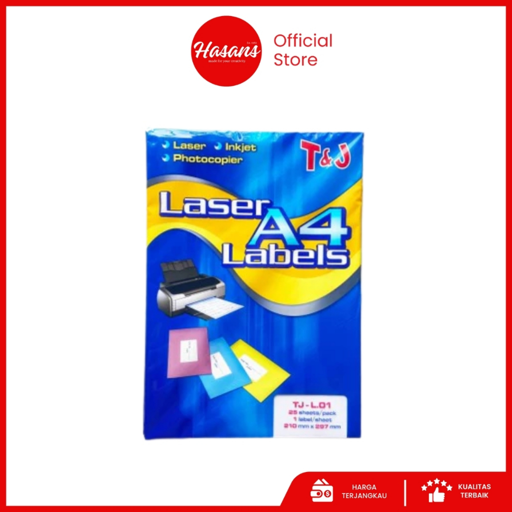 Hasans / Sticker Label Tom & Jerry Ukuran A4 Laser / Kertas Laser Label Stiker / Butt & Tj, Label La
